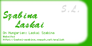 szabina laskai business card